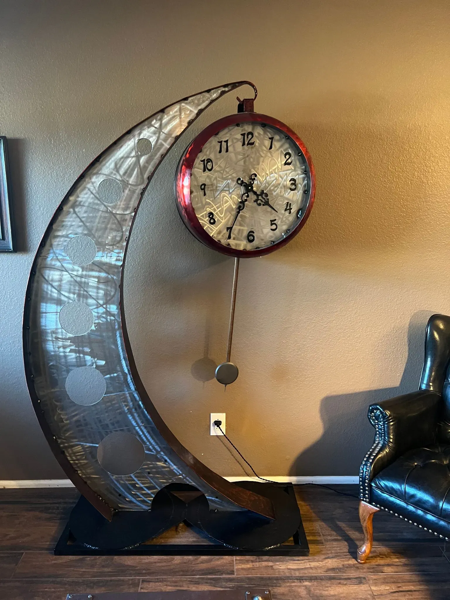 Finished and in place, pendulum and all.