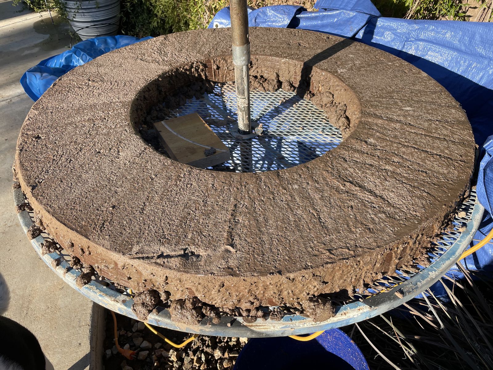 Top poured and screeded.